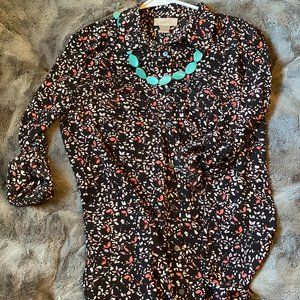 *NEW* LOFT Abstract Floral Blouse